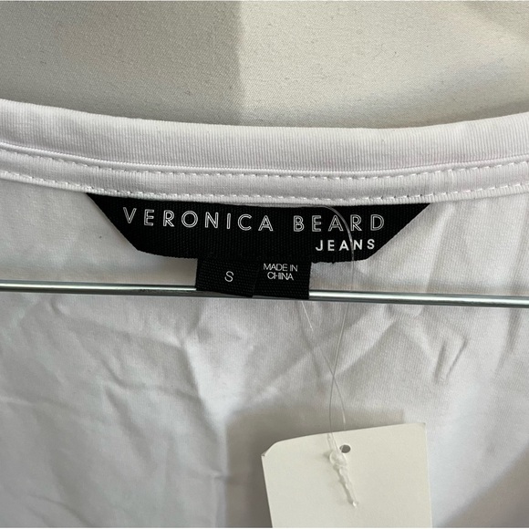 Veronica Beard Blue and White Ruffle Mini Dress - Picture 7 of 8